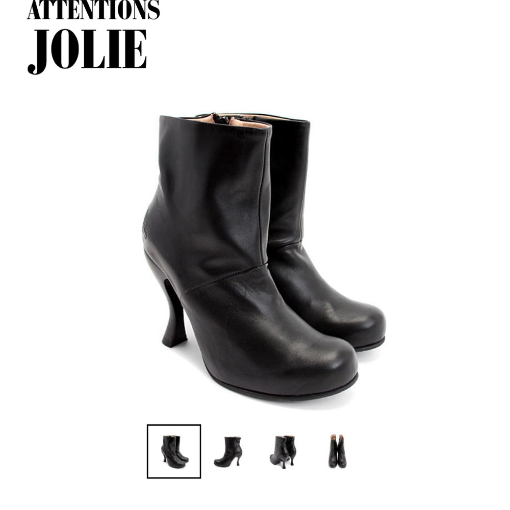 John Fluevog Black Heeled Boots Elegant and Versatile Size 8